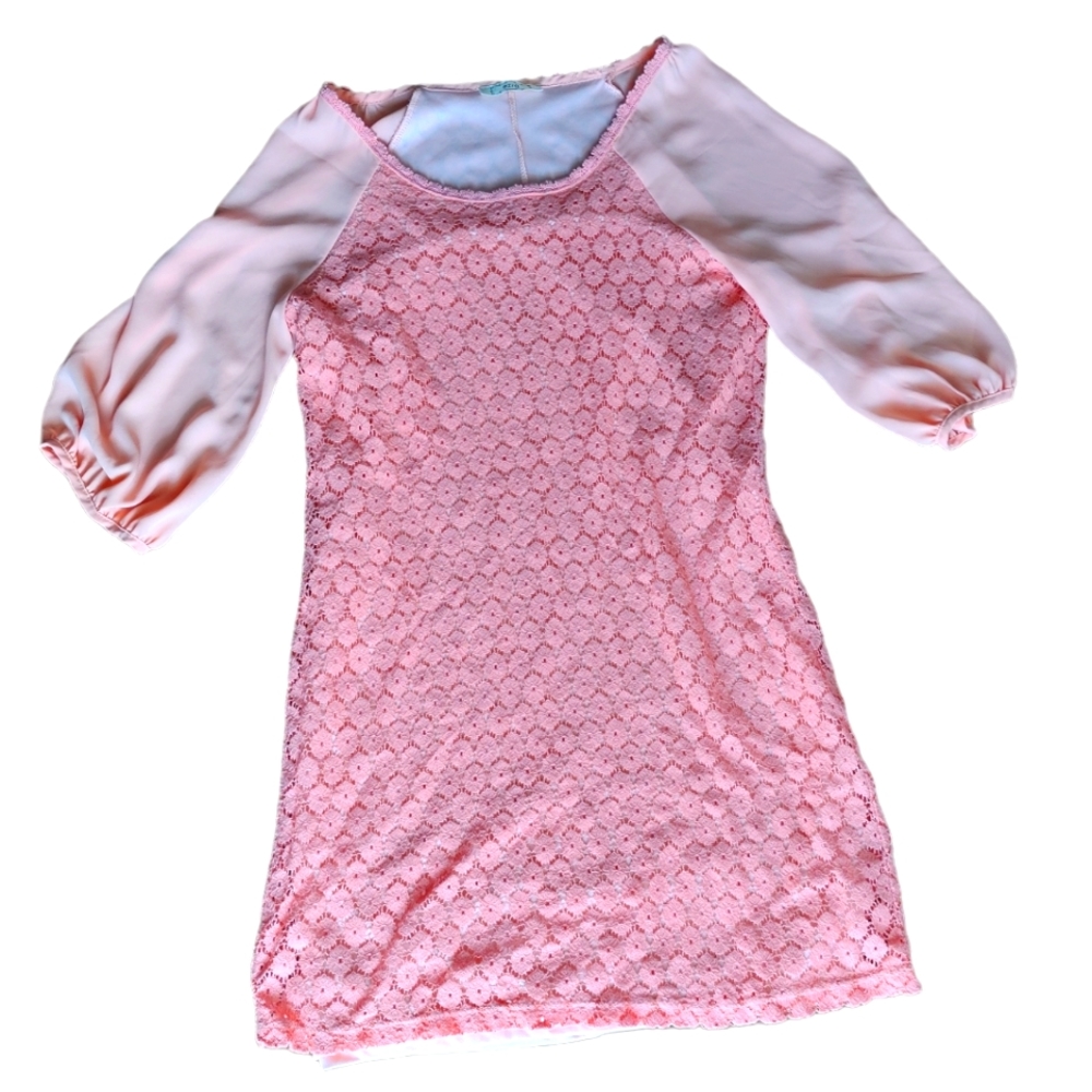 Ezra Peach colored Long Shirt/Short dress Size Small